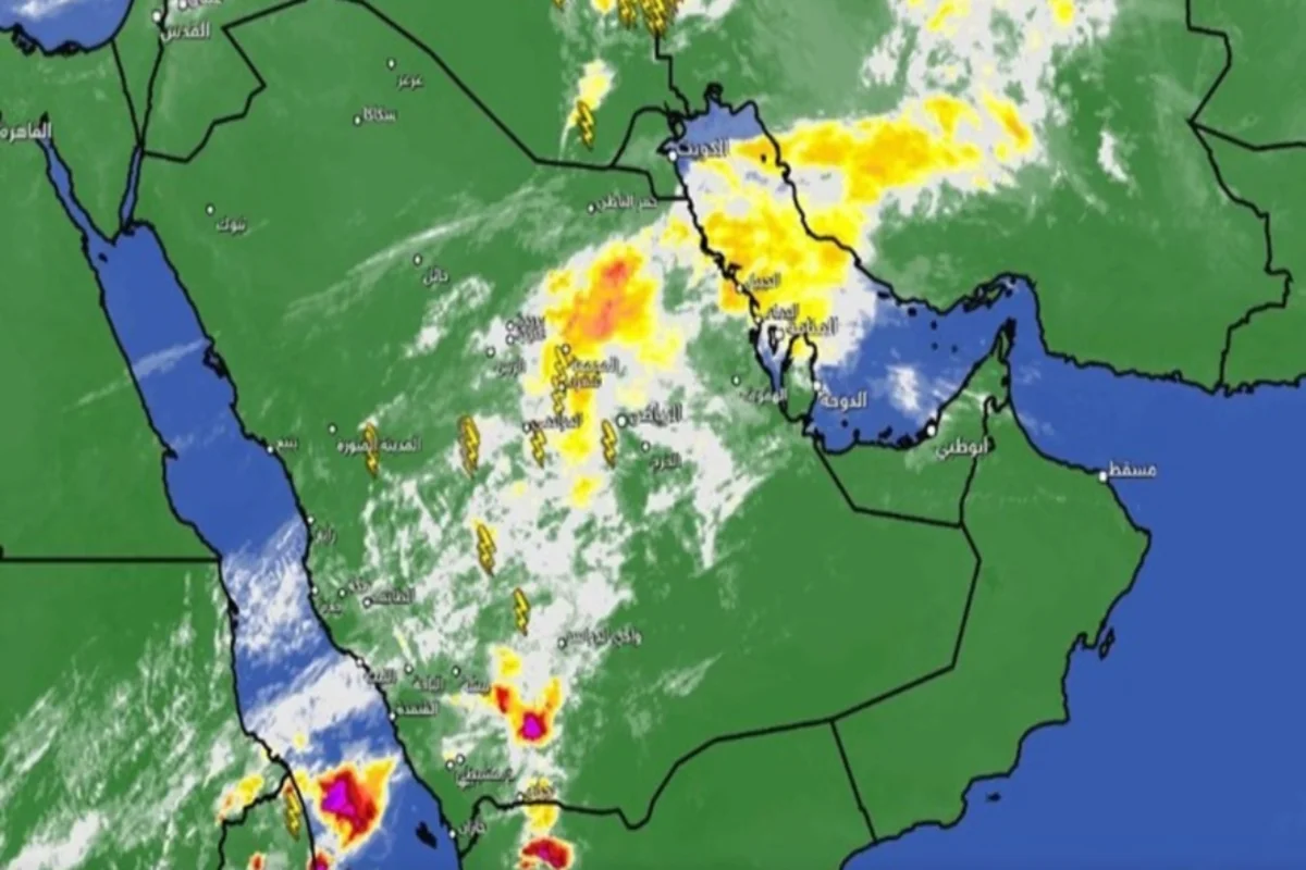 خريطة لطقس السعودية 