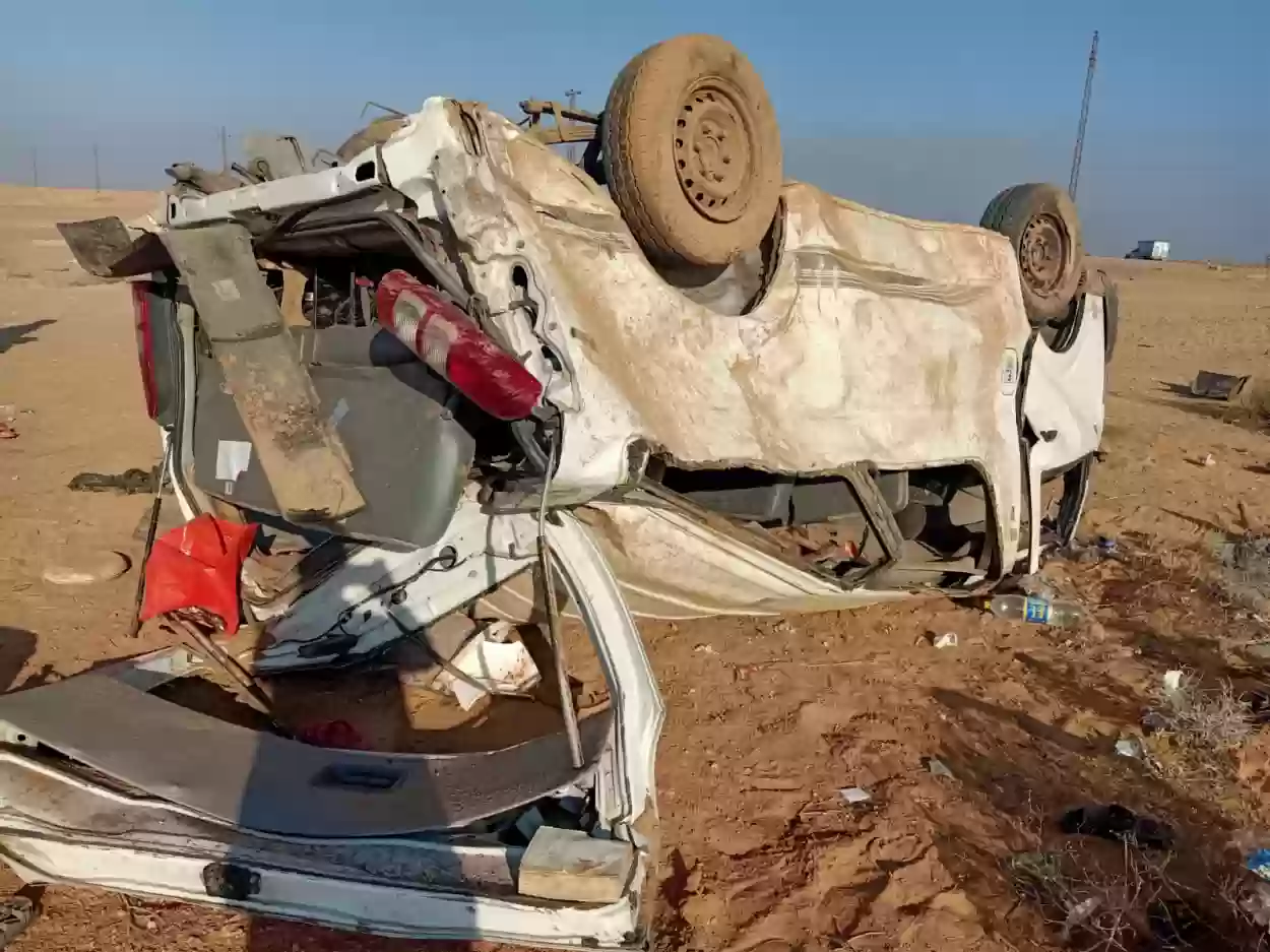 حادث مروع على طريق قرية سعيدة الصوالحة بالسعودية